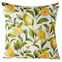 Boltze Zitronella Kissen 45 x 45 cm Weiß-Gelb-Grün
