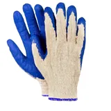 20 Paar Arbeitshandschuhe Montagehandschuhe Baumwolle Latex Größe L-9 blau