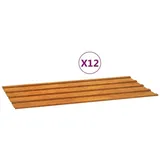 vidaXL Dachplatten 12 Stk. 80 x 44 cm Rostig Cortenstahl