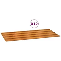 vidaXL Dachplatten 12 Stk. 80 x 44 cm Rostig Cortenstahl