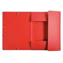 Exacompta Sammelmappe Opak 55085E A4 PP Gummizug, 3Klappen rot