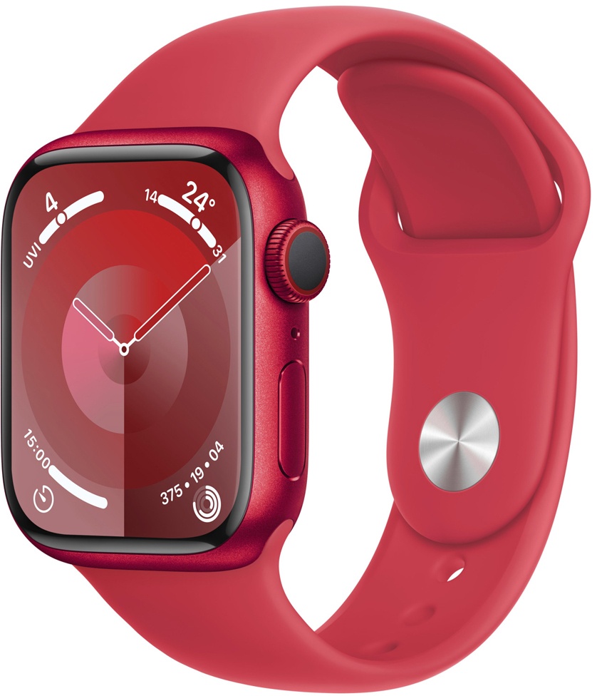 Apple Watch 9 (PRODUCT)RED LTE 41mm S/M Aluminium rot Sportarmband