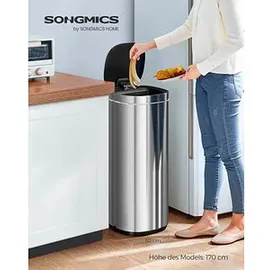 Songmics Mülleimer 50,0 l silber