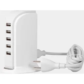 DUDAO Ladegerät 5x USB mit integriertem Netzkabel weiß (A5EU)
