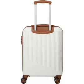 Travelite Bali 4-Rollen Cabin S 55 cm / 34 l weiß/cognac