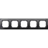 Merten 489503 Echtglasrahmen 5fach Onyxschwarz