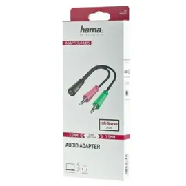 Hama Adapter 3,5mm Klinken-Buchse auf 2x 3,5mm Klinken-Stecker 15,0m (00200351)