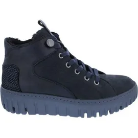 WALDLÄUFER H-Livia Bootie 941804-402-194, Warmfutter, Nubukleder/ Metallic, Notte (Dunkelblau), Weite H, Wechselfußbett 38 EU Weit