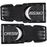 Cressi Flossen Ersatzteile Buckles Frog Pro Light Master Pair, Schwarz/Silber, Einheitsgröße