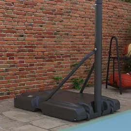 sportnow 2-in-1 Basketballständer Schwarz 230-305 cm