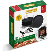 Guardini Geschenkbox Pizza-Set 10-teilig: 1 Blechhalter+4 Pizzableche Ø 32