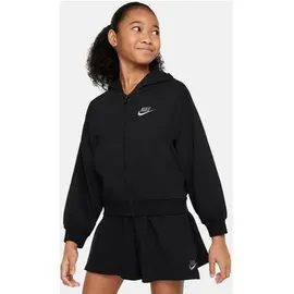 Nike Kinder Kapuzensweat Sportswear Full-Zip, Größe S in Pink BLACK/FLAT PEWTER