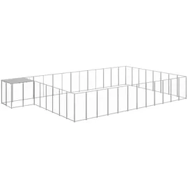 vidaXL Hundezwinger 30,25 m2 Stahl Silber