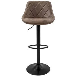 ML-Design Barhocker 4er Set aus Kunstleder Braun Gepolsterter Barstuhl mit Rückenlehne und Fußstütze, Tresenhocker 360° drehbar, Bistrohocker Hocker Drehstuhl Barstühle