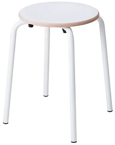 Hocker TabCollege weiß, Designer Perfecta, 46x35x35 cm