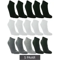 5 Paar CINQUE Sneaker-Socken schlichte Baumwoll-Socken Oeko-Tex 100 zertifiziert in Schwarz, Weiß, Grau - 39-42