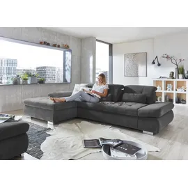 die planbar Eckcouch Polyester L-Form 3-Sitzer Grau