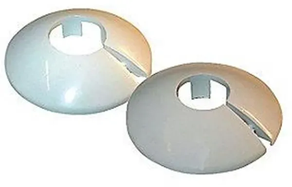 Plastic pipe rosette 15mm - White