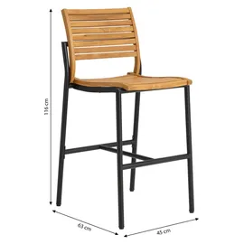 Dehner Balkonset Bar New Jersey 155 x 75 x 98 cm Schwarz