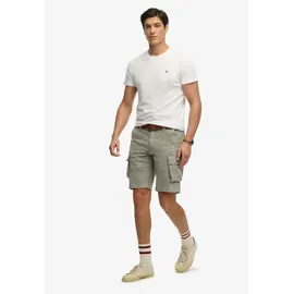 Superdry Cargobermudas "CORE CARGO SHORT", Herren, Gr. 32, N-Gr, light khaki grün, Web, Obermaterial: 98% Baumwolle, 2% Elasthan, unifarben, straight fit knielang, Hosen, Straight Fit, mit Reißverschluss und 1-Knopf-Verschluss, knielang