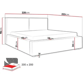 Mirjan24 Santos 200 x 200 cm Grau