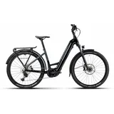 GHOST E-Teru Advanced EQ Low (750 Wh), 11 Gang Kettenschaltung, Damenfahrrad, Wave, Modell 2024, 27,5 Zoll 50 cm black/dark grey - glossy