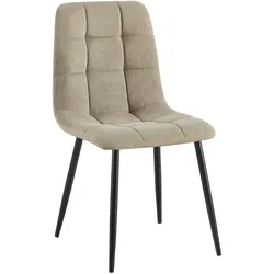 CLP Esszimmerstuhl Antibes Cordbezug taupe