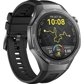 Huawei Watch GT 5 Pro 46 mm Schwarz Fluorelastomer-Armband + FreeBuds 5i