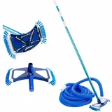Arebos - Pool Bürste Bodensauger Poolreiniger Reiniger Poolsauger Bodenreinigerset