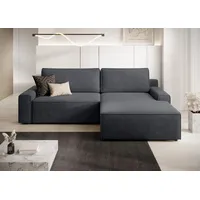 TRENDMANUFAKTUR Ecksofa »Challenge, Schlafsofa mit Bettkasten, Couch in L-Form, Breite 245 cm« Recamiere beidseitig montierbar, auch in trendigem Cordstoff, grau