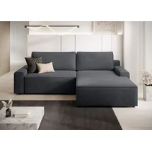 TRENDMANUFAKTUR Ecksofa »Challenge, Schlafsofa mit Bettkasten, Couch in L-Form, Breite 245 cm« Recamiere beidseitig montierbar, auch in trendigem Cordstoff, grau