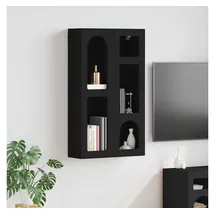 vidaXL Hängeschrank mit Regal Schwarz 59 x 20 x 100 cm Holzwerkstoff