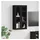 vidaXL Hängeschrank mit Regal Schwarz 59 x 20 x 100 cm Holzwerkstoff