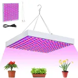 SUBTLETY 45W LED Pflanzenlampe Panel mit 225 LEDs Rot & Blau Vollspektrum Pflanzenleuchte Wachsen-Hängeleuchte mit 150cm Kabel Growlampe für Zimmerpflanzen Gemüse Blume