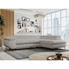 MKS Meble Eckcouch Cord 2-Sitzer Grau