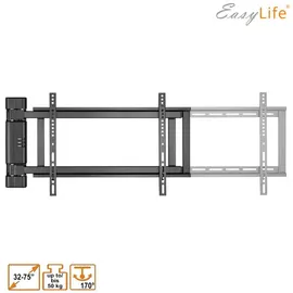 Easy Life EasyLife - TV Wandhalterung elektrisch schwenkbar, 32 bis 75 Zoll, VESA bis 600x400 (schwarz)