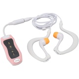 IPX8 Wasserdichter MP3-Player, Ergonomischer USB2.0-Musikplayer mit HiFi-Sound, Wasserdichter Kopfhörer Zum Schwimmen, Tauchen, Laufen, Skifahren (LightPink)