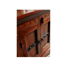 Massivmoebel24 Kommode Akazie 65 x 65 x 36 cm Braun