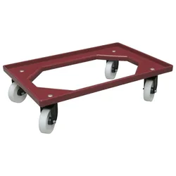 Contacto Rollwagen für Behälter, ABS-Kunststoff, 4 Lenkrollen aus Polyamid, Traglast 250 kg