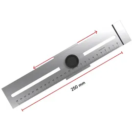 BAUHELD Streichmaß Metall 250 mm