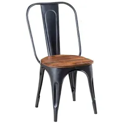 Packen Sie 28 schwarze Kochstühle – 44 x 43 x 92 cm