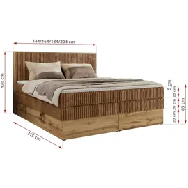 MKS Meble Wood Classic King 180 x 200 cm H4 Orange