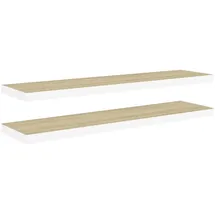 vidaXL Wandregal 120 x 23,5 x 3,8 cm Weiß