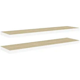 vidaXL Wandregal 120 x 23,5 x 3,8 cm Weiß