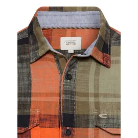 CAMEL ACTIVE Langarmhemd kariert Orange L