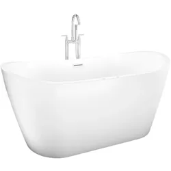 AcquaVapore freistehende Badewanne Wanne F23 180cm Whirlpool Luft & Wasser mit Armatur AF03