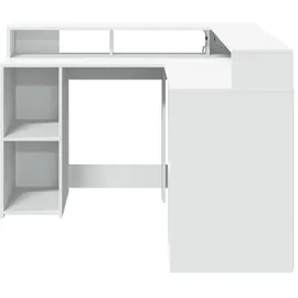 vidaXL Schreibtisch Gaming-Tisch Weiß