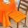 Homescapes Tischdecke 100% Baumwolle 180 cm Rund Orange
