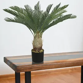 Decovego Künstliche Palme groß Kunstpalme Modell 9, 80 cm hoch Decovego - Grün,