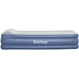 BESTWAY Tritech Twin Reinforced Einzel-luftbett Mit Eingebauter Pumpe - Grey / Black - 191x97x46cm